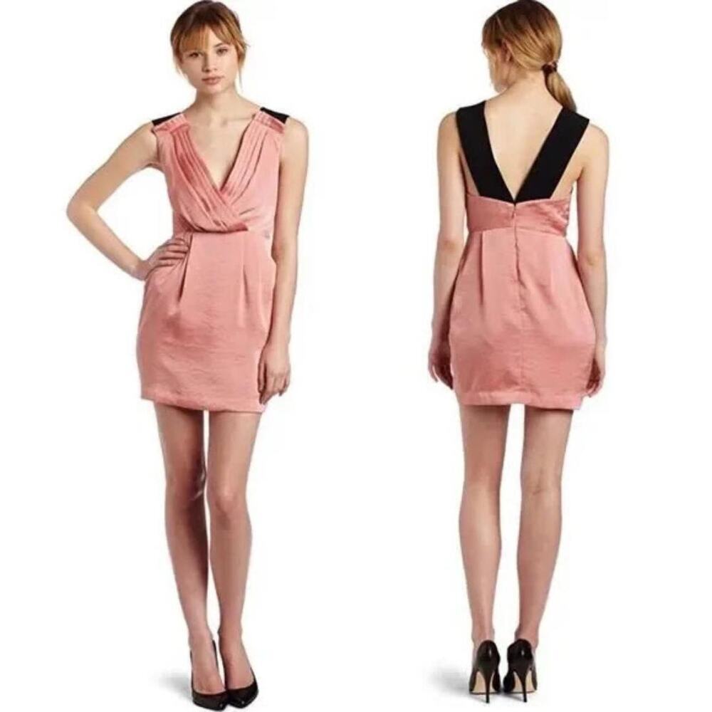 BCBG Pink Mini Dress Feminine Cocktail Date Night Party Wedding Guest